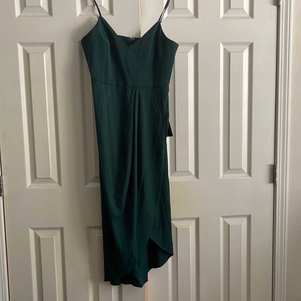 Reinette dark green midi dress